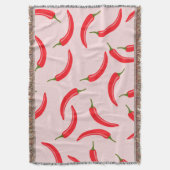 スパイシーレッドチリパターン スローブランケット (正面縦)