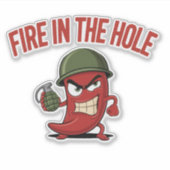 スパイシー唐辛子おもしろいスパイシー食べ物愛好家 シール (正面)