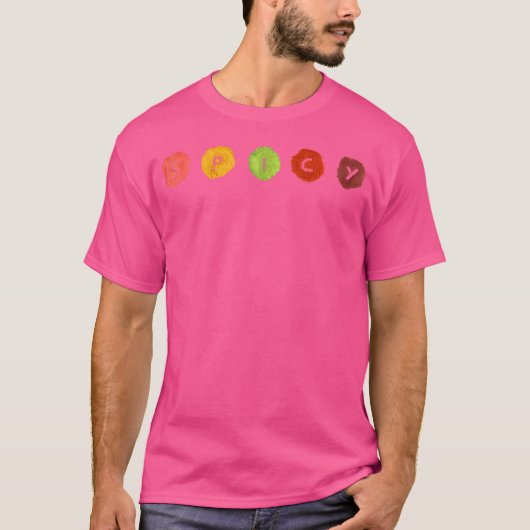 スパイシー唐辛子辛ピーマン唐辛子唇 Tシャツ (正面)