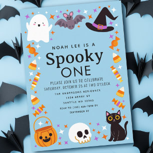 スパイシー・ワン ハロウィン ボーイズ 1歳の誕生日 招待状