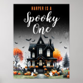 スパイシー・ワン ハロウィン 1歳の誕生日パーティー看板 ポスター (正面)