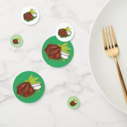 スパイシーBBQバッファローチキンウィングズテールゲートパーティー コンフェッティ (グループ)