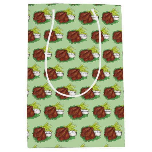 スパイシーBBQバッファローチキンウィングズテールゲートパーティー ミディアムペーパーバッグ (正面)