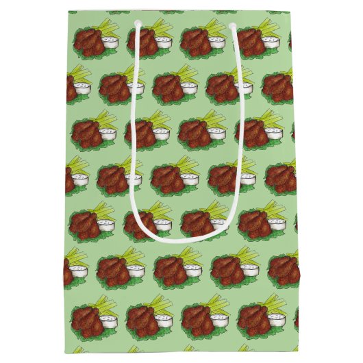 スパイシーBBQバッファローチキンウィングズテールゲートパーティー ミディアムペーパーバッグ (裏面)