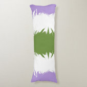 スパイジグファンキーザグ抽象芸術ゲンダークエアプライドフラグ ボディピロー (正面縦)