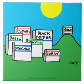 スパイスおもしろいマンガカラフルーKitchen Trivet タイル (正面)