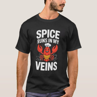 スパイスが私の血管を流れる 面白いケイジャン Tシャツ