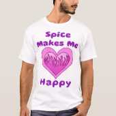 スパイスで幸せなカレー愛好家 Tシャツ (正面)
