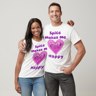 スパイスで幸せなカレー愛好家 Tシャツ