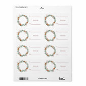 スパイスのクリスマスリーフリースギフトラベル ラベル (フルシート)