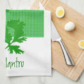 スパイスのコエンドロの葉の台所デザイン キッチンタオル (四つ折り)