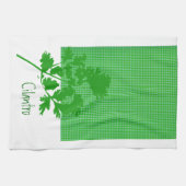 スパイスのコエンドロの葉の台所デザイン キッチンタオル (横)