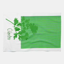 スパイスのコエンドロの葉の台所デザイン キッチンタオル