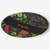 スパイスのパターン名ブラック ペーパープレート (アングル)