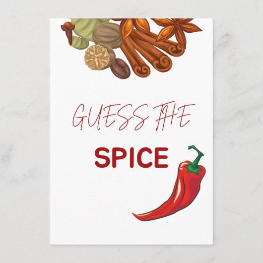 スパイスのパーティーゲームを推測 エンクロージャーカード (裏面)