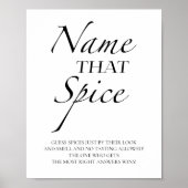 スパイスのブライダルシャワーゲームのサインを当てる ポスター (正面)