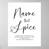 スパイスのブライダルシャワーゲームのサインを当てる ポスター (正面)