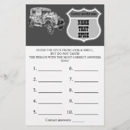 スパイスの名前 |の結婚カーシャワーゲームカード チラシ