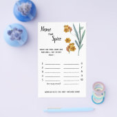 スパイスの名前 – オレンジフラワー チラシ (シングル)