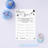 スパイスの名前 |ペンとインクウェルのゲームカード チラシ (シングル)