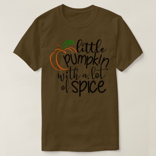 スパイスの多い小さなカボチャThanksgivin Tシャツ (デザイン正面)