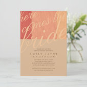 スパイスはニースタイポグラフィブライダルシャワー モダン 招待状 (スタンド正面)
