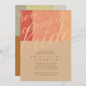 スパイスはニースタイポグラフィブライダルシャワー モダン 招待状 (正面/裏面)