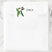 スパイスまたはハーブID情報のオールスパイスデザイン スクエアシール (バッグ)