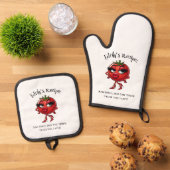 スパイスを加え、タイマーは無視 - 面白くて生意気な 鍋つかみ&鍋敷きセット (トップダウン)