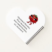 スパイスを加え、タイマーを省略するエプロン - 面白くて生意気 ノートブック (裏面)