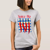 スパイスを効かせた大胆な唐辛子デザイン Tシャツ (正面)