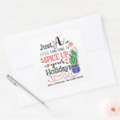 スパイスアップザホリデーシーズサルサホットソース スクエアシール (封筒)