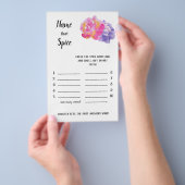 "スパイスアップ:そのスパイスブライダルシャワーゲームの名前" チラシ (ハンドル)