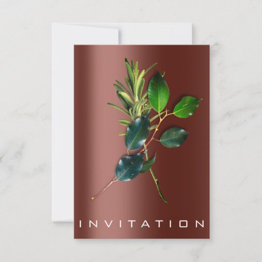 スパイスイタリアンシェフディナーサステナビリティブラウン 招待状 (正面)