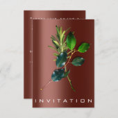 スパイスイタリアンシェフディナーサステナビリティブラウン 招待状 (正面/裏面)