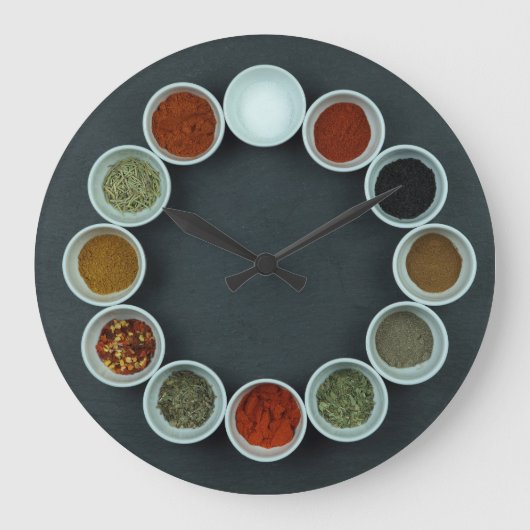 スパイスカップ付きアクリル製壁時計 ラージ壁時計 (正面)