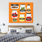 スパイスカラフルジャー料理スタイル キャンバスプリント (インサイチュ (寝室))