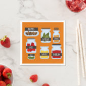 スパイスカラフルジャー料理スタイル スタンダードカクテルナプキン (インサイチュ)