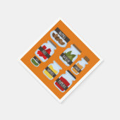 スパイスカラフルジャー料理スタイル スタンダードカクテルナプキン (角)