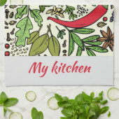 スパイスカラフルパターン名キッチンタオル キッチンタオル (折り畳み)