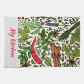 スパイスカラフルパターン名キッチンタオル キッチンタオル (横)