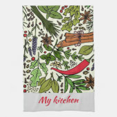 スパイスカラフルパターン名キッチンタオル キッチンタオル (縦)