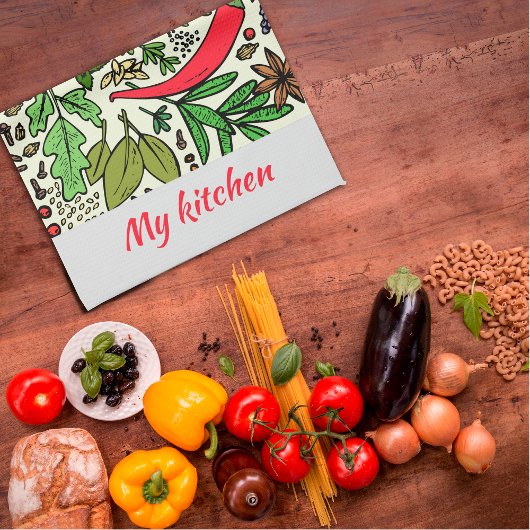 スパイスカラフルパターン名キッチンタオル キッチンタオル