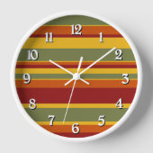 スパイスカラーストライプ 壁時計 (正面)