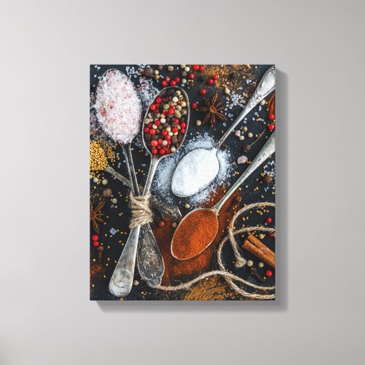 スパイスキッチンウォールアート キャンバスプリント (正面)