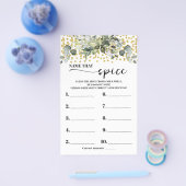 スパイスシャワーゲームカードのユーカリ金ゴールド名 チラシ (シングル)