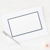 スパイスジャーのネイビーブルー縁ど空白のの長方形ラベル 長方形シール (封筒)