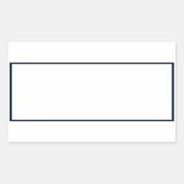 スパイスジャーのネイビーブルー縁ど空白のの長方形ラベル 長方形シール