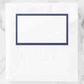 スパイスジャーのネイビーブルー縁ど空白のの長方形ラベル 長方形シール (バッグ)