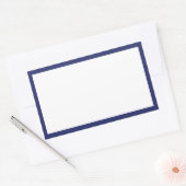 スパイスジャーのネイビーブルー縁ど空白のの長方形ラベル 長方形シール (封筒)